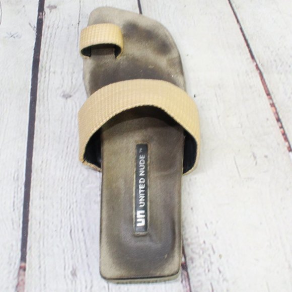 United Nude Tan Toe Slide Sandals Size Eu 39 US 8.5 - Picture 9 of 9